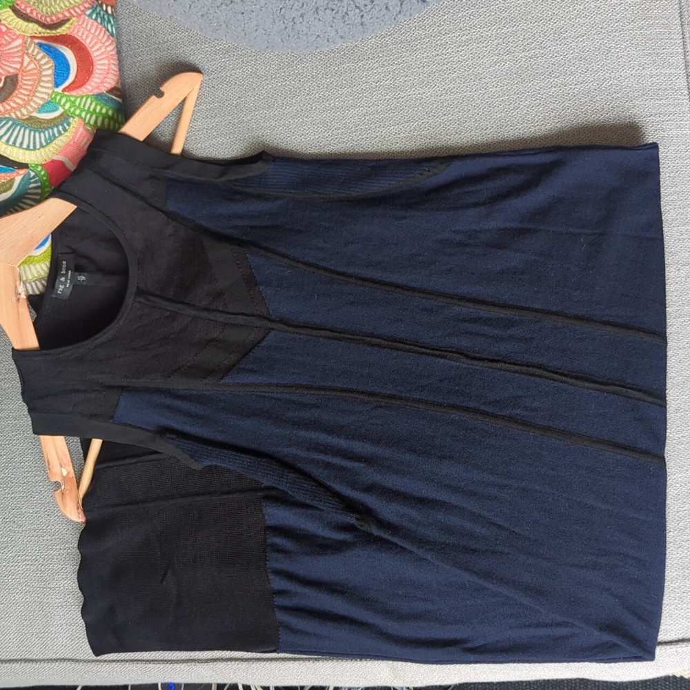 Rag and Bone long dress, navy and black, size XS